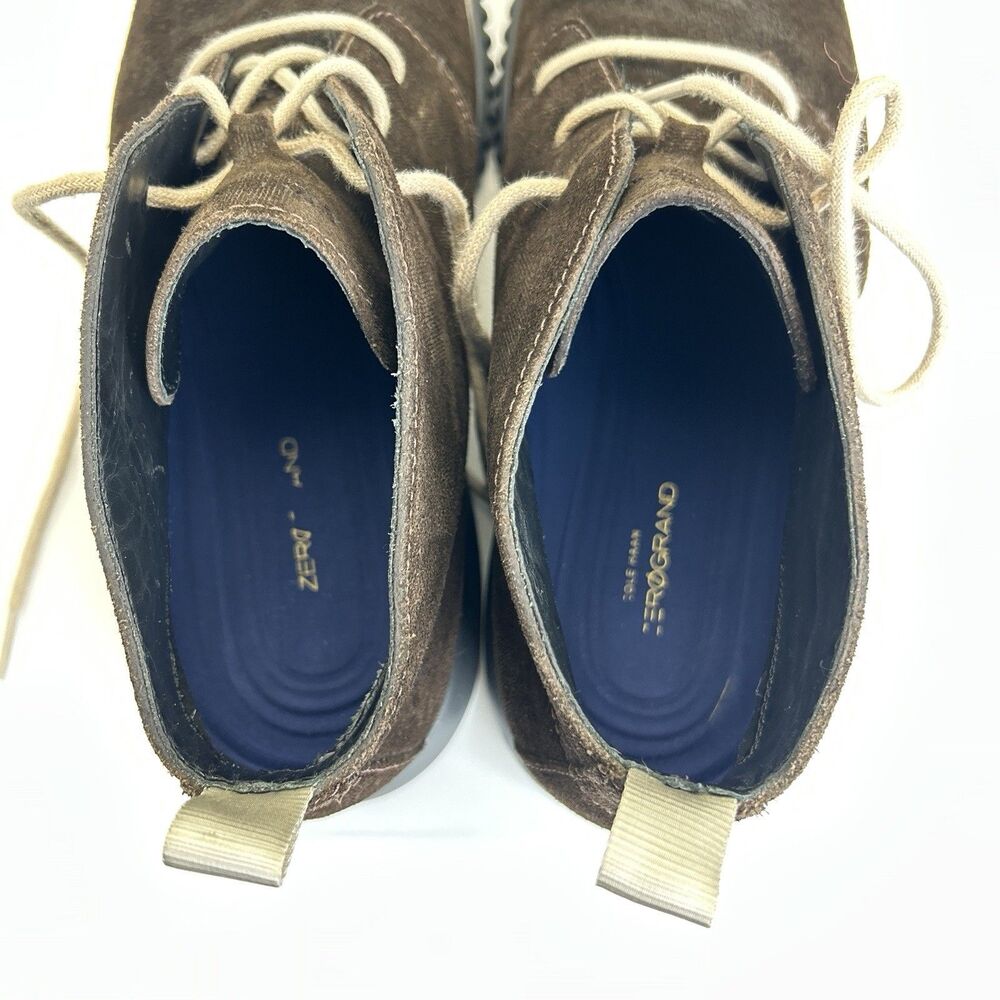 Cole Haan Zerogrand Chukka Boots Mens Sz 12 Suede Mocca Brown Ankle Comfort Shoe - Picture 6 of 8